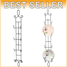 Load image into Gallery viewer, Functional Wall Plate Display Rack - 2pc Set, 42-Inch, Taiwan Craftsmanship