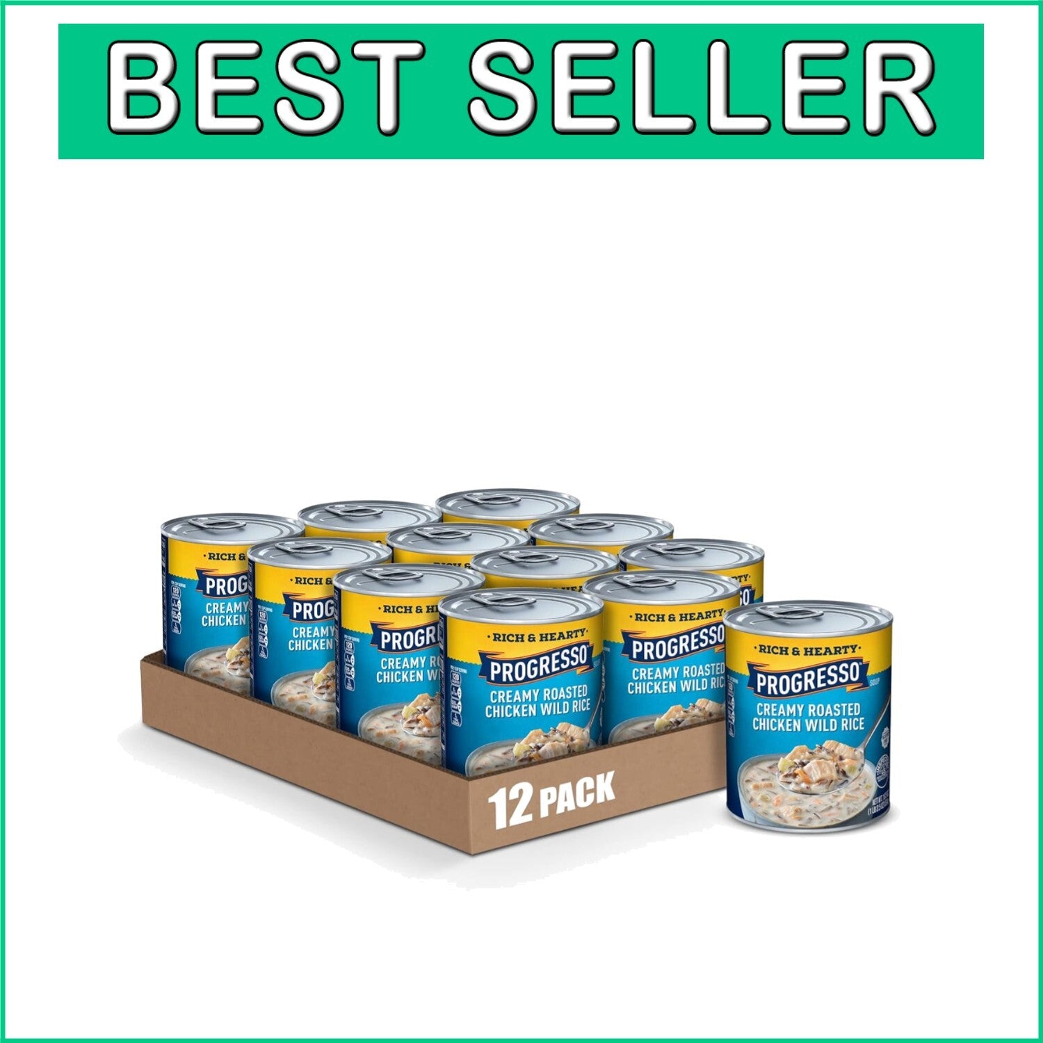 Delicious Creamy Roasted Chicken Wild Rice Soup - Ready in Minutes, 12 Cans