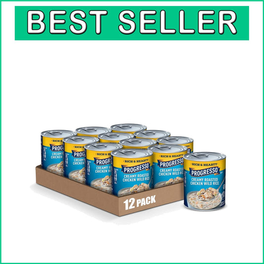 Delicious Creamy Roasted Chicken Wild Rice Soup - Ready in Minutes, 12 Cans
