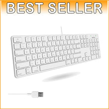 Load image into Gallery viewer, Full-Size Wired Keyboard for Mac and Windows - Scissor Keycaps &amp; Shortcuts