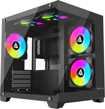 Load image into Gallery viewer, Stylish Prism Micro-ATX Cube Case: 5 ARGB Fans with 366 Modes &amp; Water Cooling