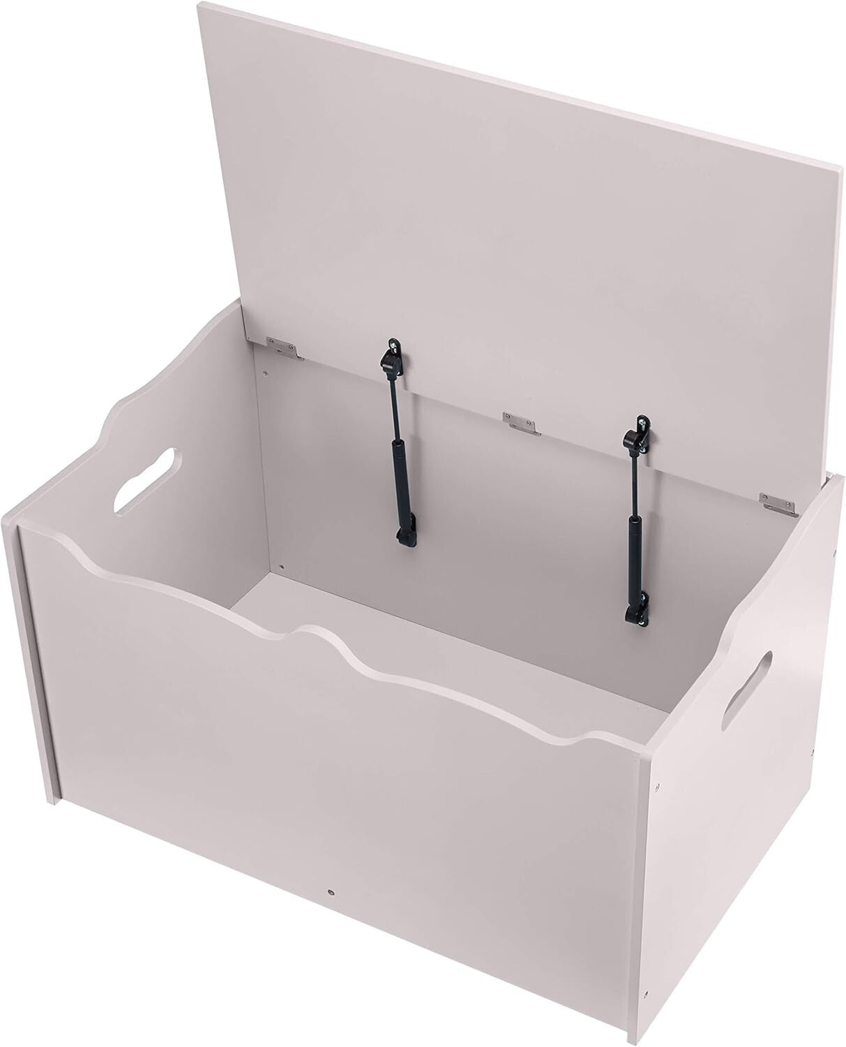 Stylish Kids Toy Box Organizer in Gray, Wooden Storage Chest, 30"x18"x19"