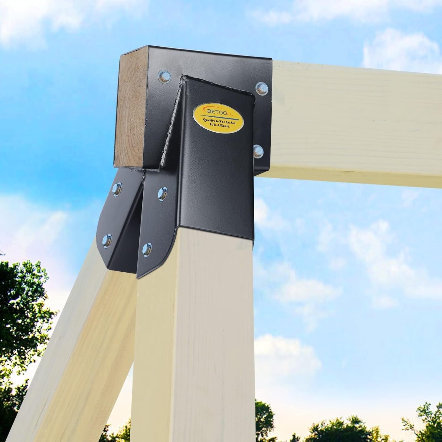 Durable Heavy Gauge Steel Swing Brackets - Complete Set for A-Frame Construction