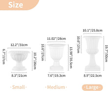 Load image into Gallery viewer, Majestic Classic White Urn Planters - Perfect for Garden and Porch Decorations