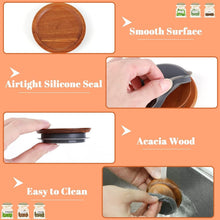 Load image into Gallery viewer, Elegant Bamboo Mason Jar Lids - 24 Pack for Organizing &amp; Freshness Preservation