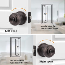 Load image into Gallery viewer, 5 Pack Oil Rubbed Bronze Privacy Door Knobs - Easy Installation &amp; Secure Lock