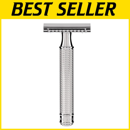Sustainable Luxury Safety Razor with Chrome Finish - Shave with Precision