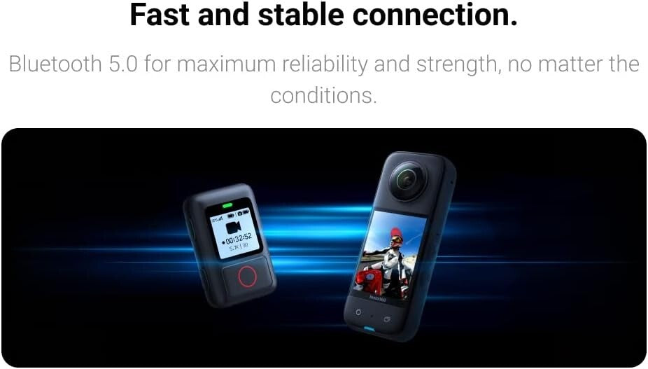 Smart GPS Remote for Action Cameras - Bluetooth Control with Metadata Recording