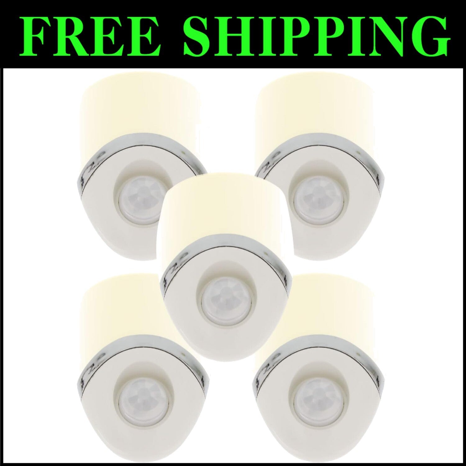 5-Pack Motion Sensor LED Night Lights for Safe Illumination - Nursery & Bathroom