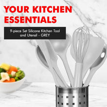 Load image into Gallery viewer, Multi-Functional 9-Piece BPA-Free Silicone Kitchen Tools Set - Soft &amp; Strong