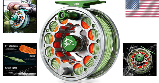 Corrosion-Resistant Fly Fishing Reel - Precision CNC Design, 9/10wt, Black/Gray