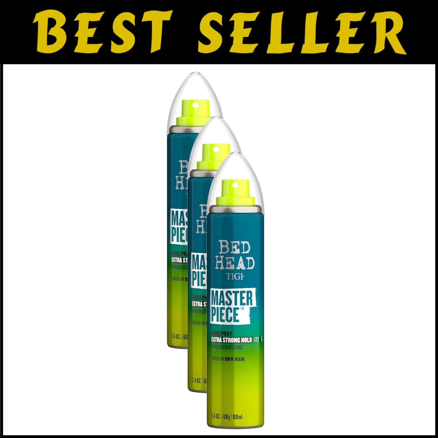 Pack of 3 Travel Size Bed Head Masterpiece Hairspray - Strong Hold & Shine