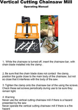 Load image into Gallery viewer, Vertical Chainsaw Mill for Precise Lumber Cutting - Portable Steel Tool in Or...