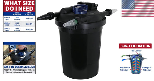 Effortless Water Clarity: AllClear G2 UV & Biological Filter with Backflush