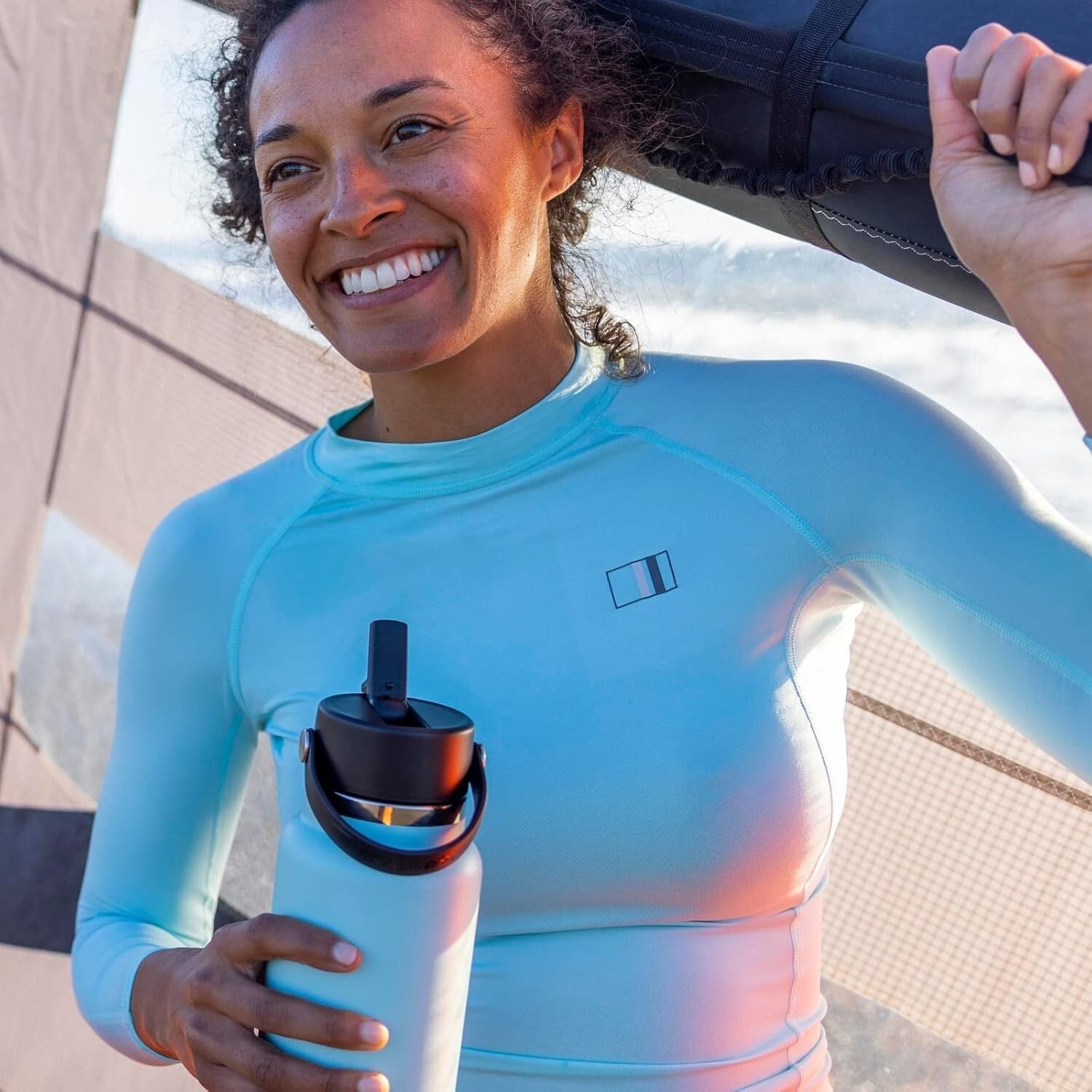 Durable Stainless Steel Wide Mouth Water Bottle with Leakproof Lid - Black