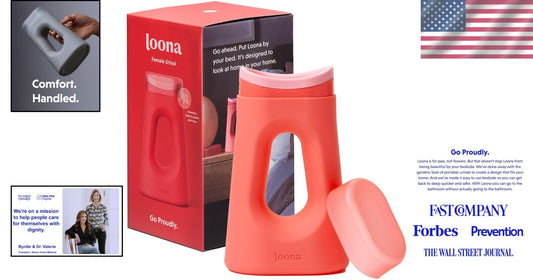 Loona Premium Female Urinal - Quiet, Spill-Proof Device for Travel & Outdoor Use