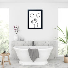 Load image into Gallery viewer, Funny Guest Toilet Wall Sign - Modern Black and White Art for Bathrooms