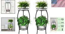 Load image into Gallery viewer, CASIMR 2-Pack 26.6'' Tall Metal Plant Stand – Rustproof &amp; Indoor/Outdoor Use