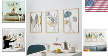 Load image into Gallery viewer, Gold Leaf Wall Decor Set of 3 - Modern Metal Art for Luxurious Home Spaces