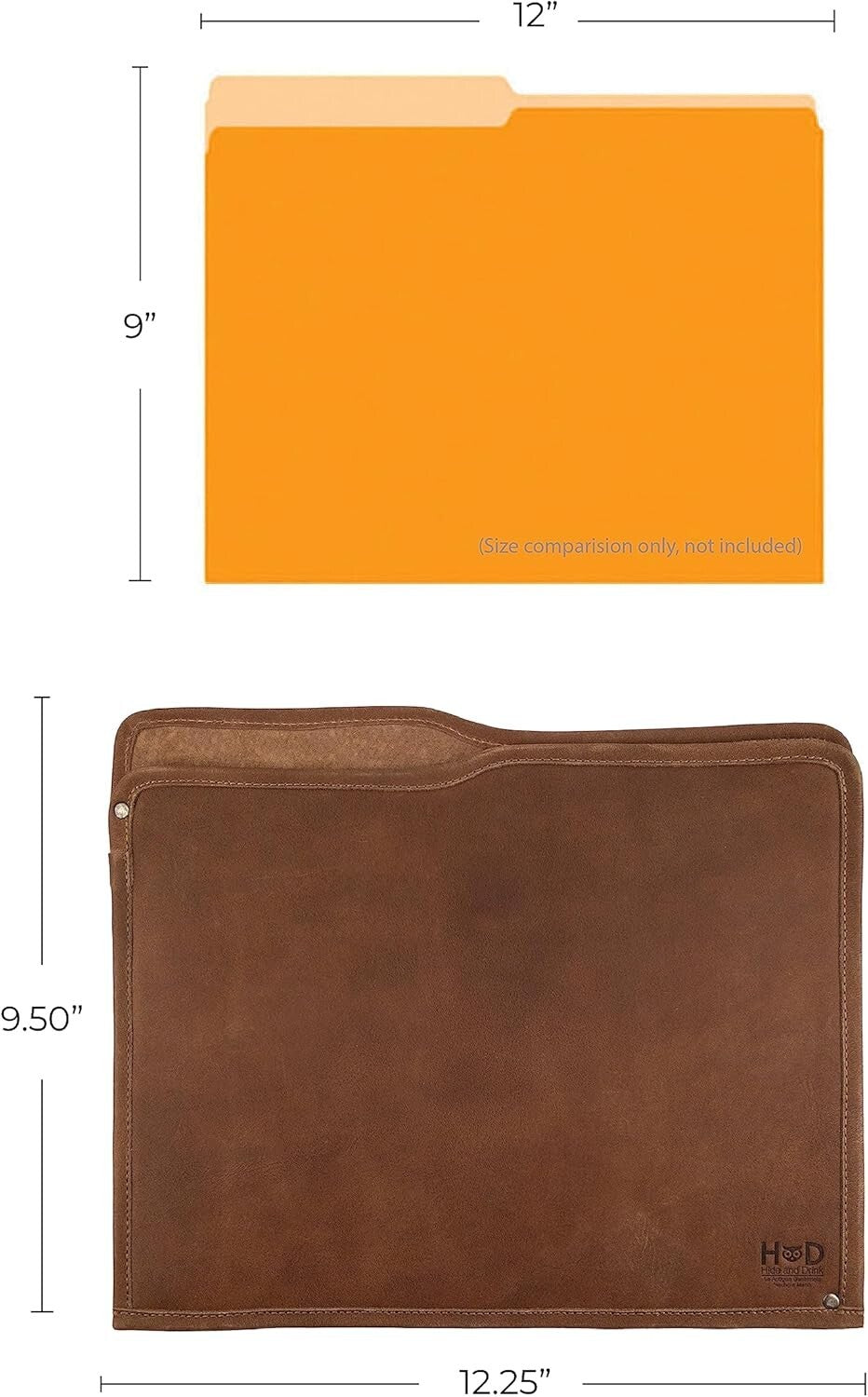 Finely Hand-Stitched Full Grain Leather Folder - A4 Organization Solution
