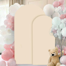 Load image into Gallery viewer, High-Quality Stretchy Beige Arch Cover - Perfect for Bridal Showers &amp; Birthdays