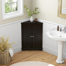 Load image into Gallery viewer, Stylish Freestanding Corner Storage Cabinet for Bathroom, Living Room, Bedroom