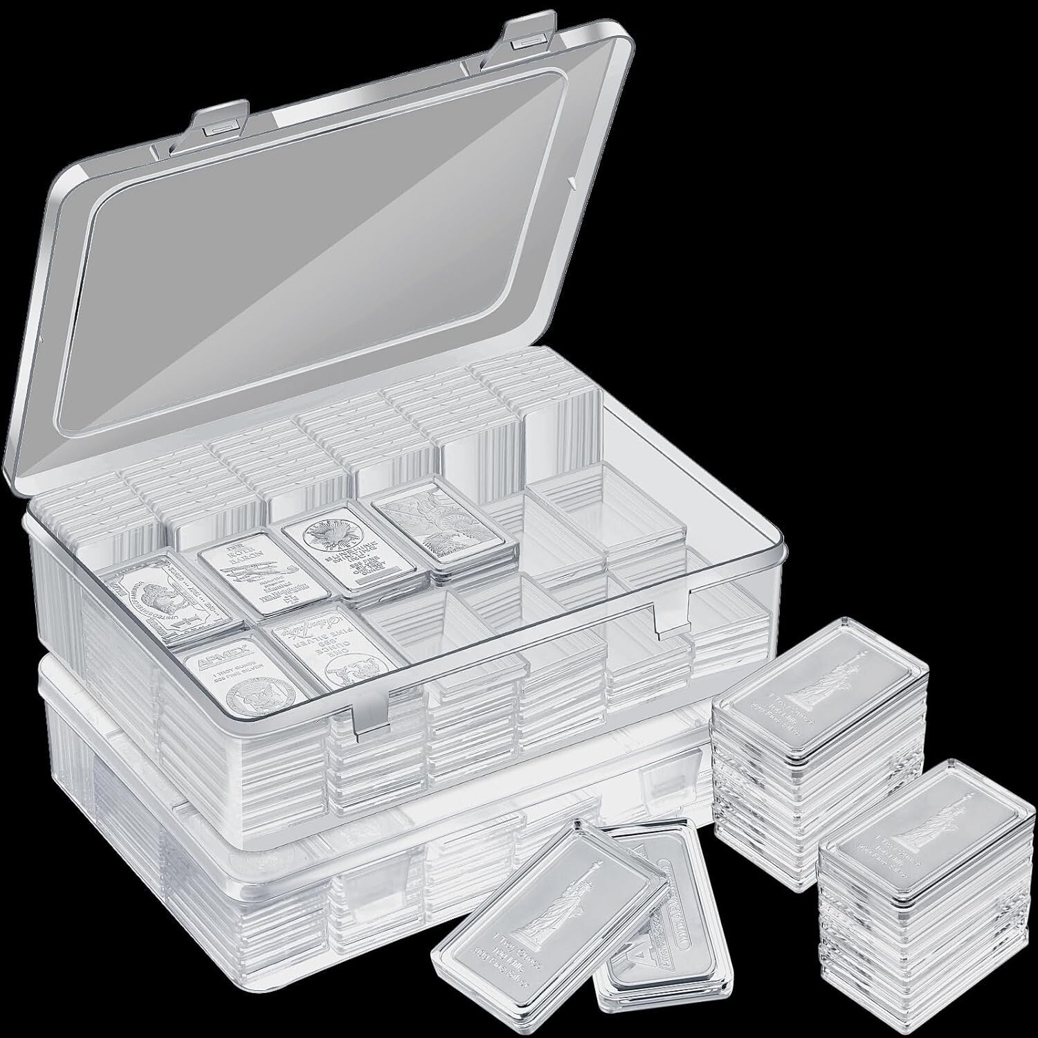 Comprehensive 200 Pcs Coin Holder Set with Strong Storage Box for Organization