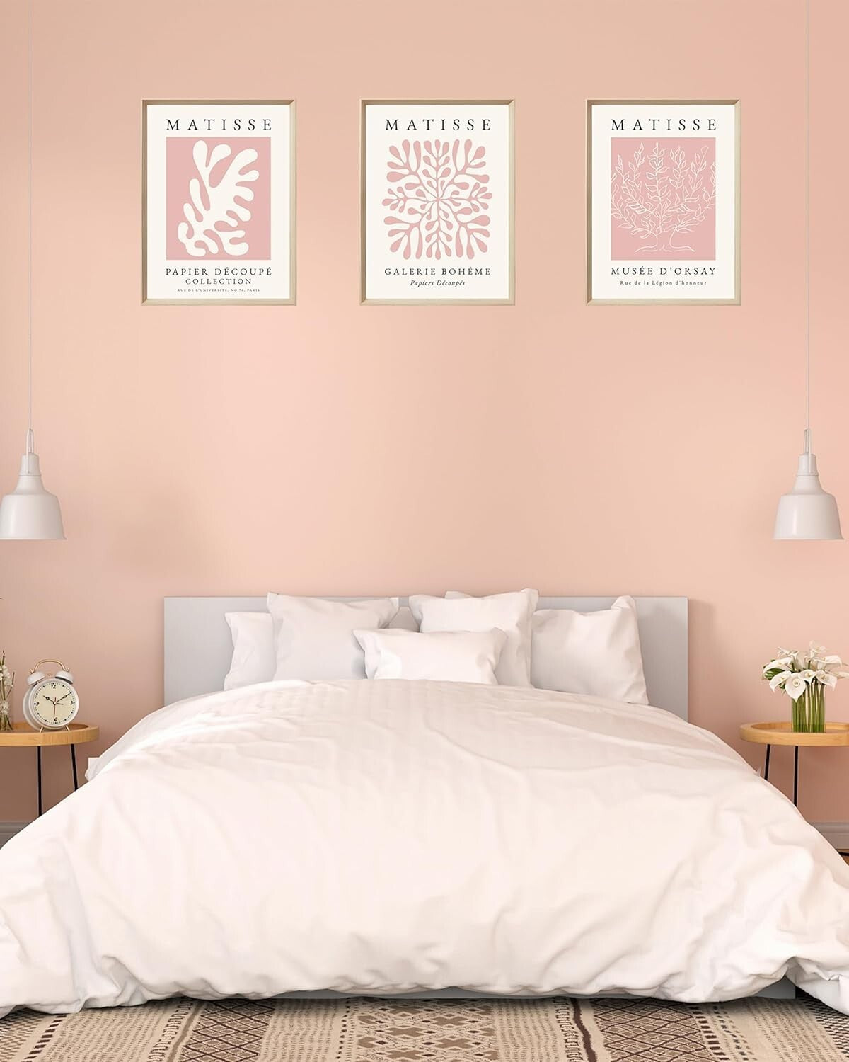 Elegant Framed Matisse Prints - Pink Canvas Decor for Bedroom & Living Room