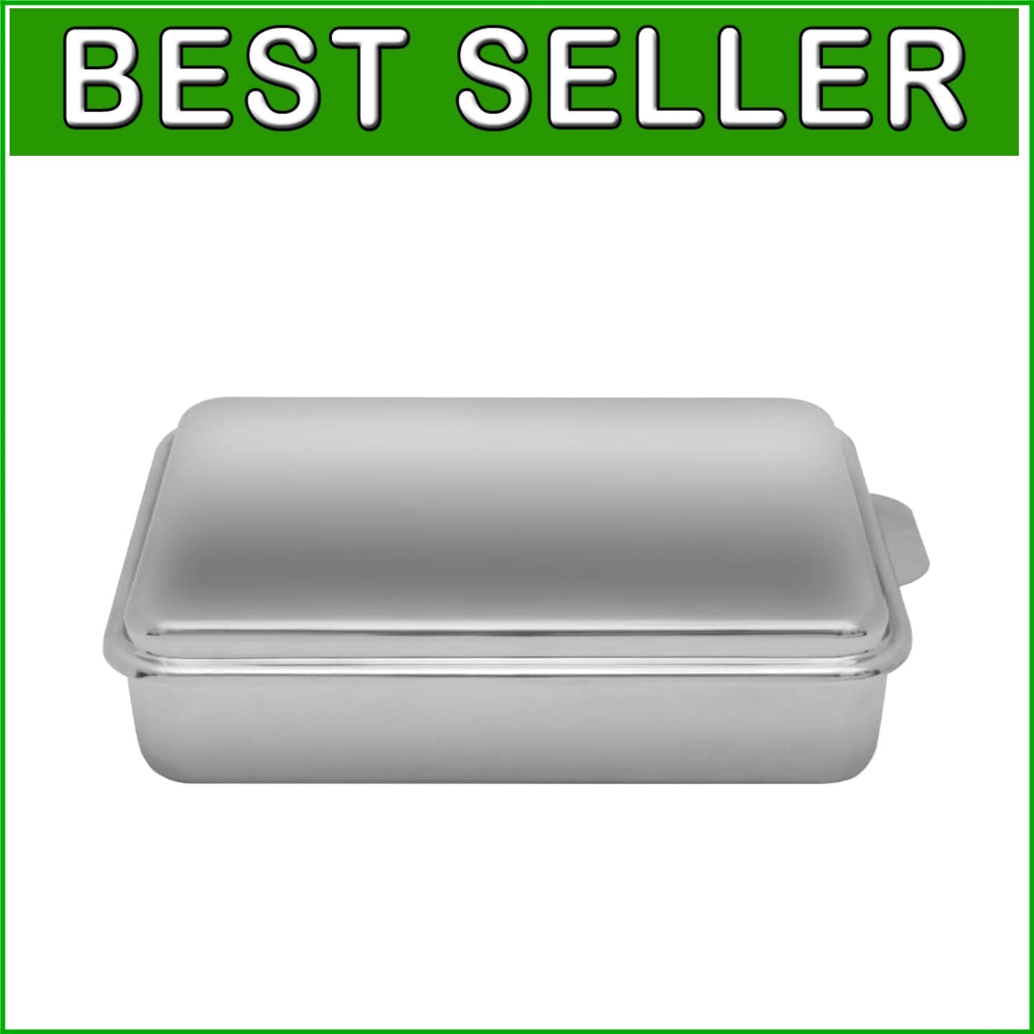 Multi-Purpose Stainless Steel 9x13 Cake Pan - Ideal for Baking and Storing