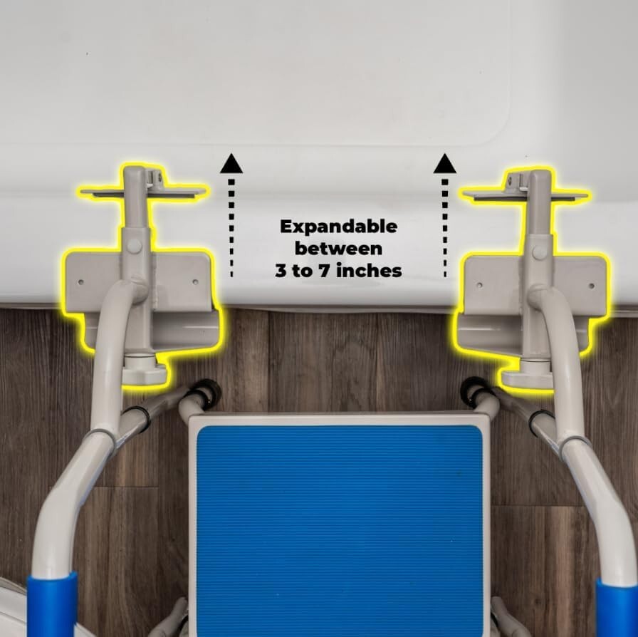 Heavy-Duty Bathtub Step Stool with Handle for Seniors - 300 lbs Weight Capacity