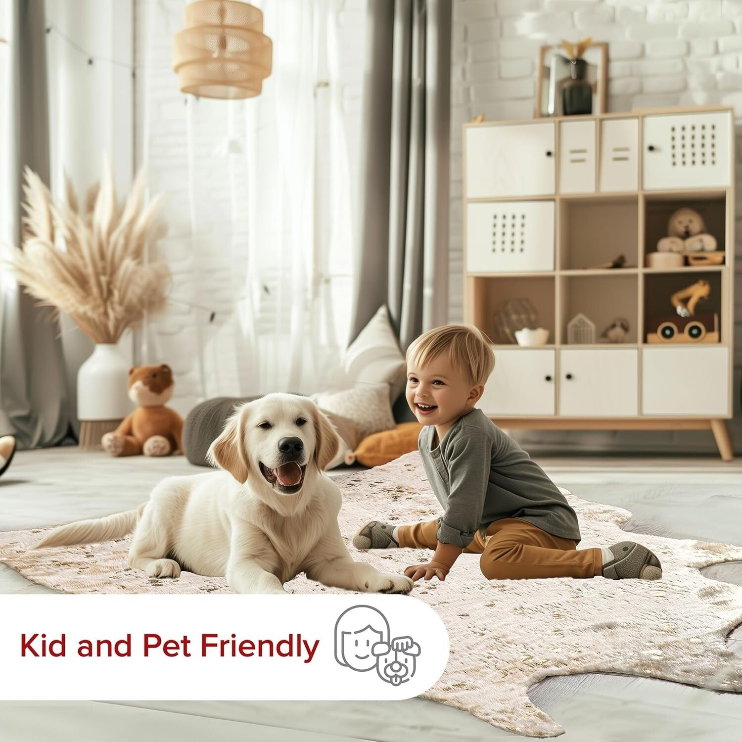 Elegant 4x5 Animal Print Area Rug - Durable & Perfect for Modern Interiors