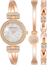 Load image into Gallery viewer, Premium Women's Crystal Accented Bangle Watch with Matching Bracelets Set