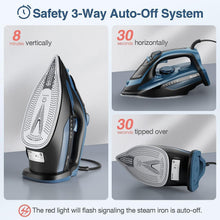 Load image into Gallery viewer, Efficient 1700W Steam Iron with Adjustable Settings &amp; Durable Ceramic Soleplate