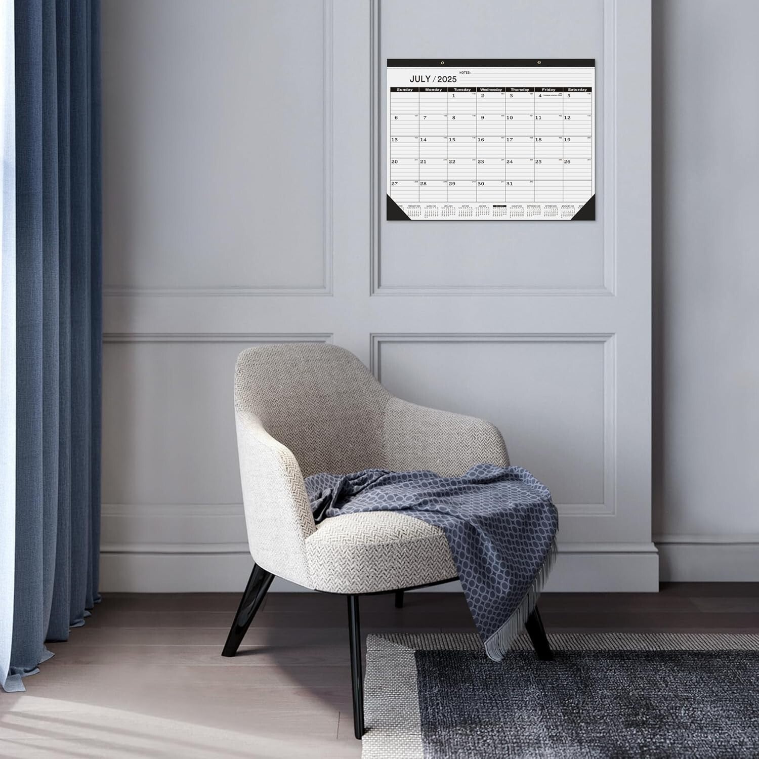 Extra Large 2025-2026 Calendar 22x7 - Perfect for Seniors and Group Scheduling