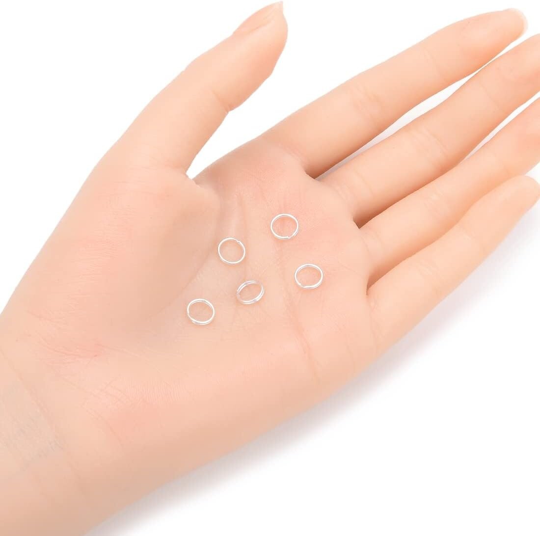 Durable 100pcs 7mm Authentic Silver Jump Rings - Hypoallergenic Jewelry Supplies