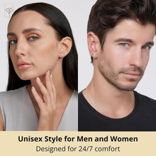 Load image into Gallery viewer, Unisex 14K Gold Zirconia Studs - Waterproof, Versatile Earrings for Any Occasion