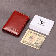 Load image into Gallery viewer, Compact Vintage Leather Business Card Holder - Stylish &amp; Functional Card Case