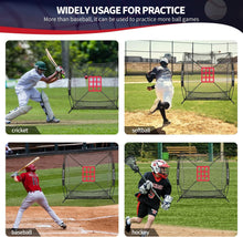 Load image into Gallery viewer, Durable 7x7 ft Bow Frame Net with Adjustable Tee &amp; Strike Zones for Training