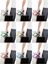 Load image into Gallery viewer, Customizable Travel ID Tags - 6 Pack Gold Metal Luggage Tags by TUFFTAAG