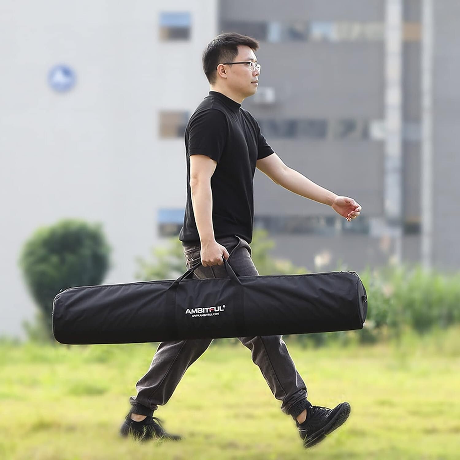 Heavy-Duty Nylon Tripod Bag with Quick-Release Buckle for Secure Carrying