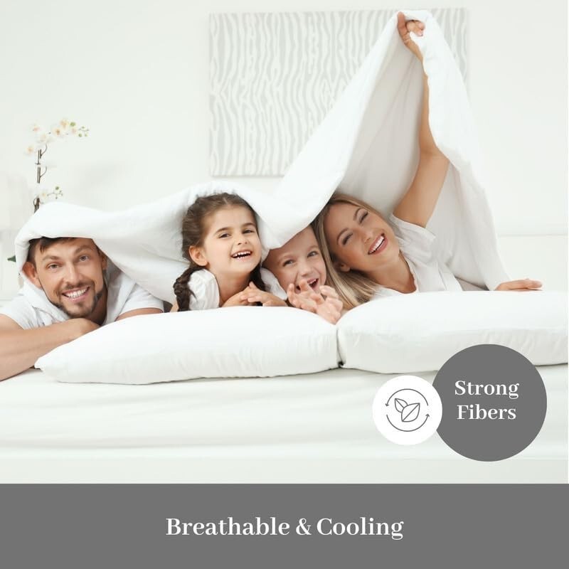 4-Piece Cooling Egyptian Cotton Sheets - Luxury Grey Set for Full Mattresses