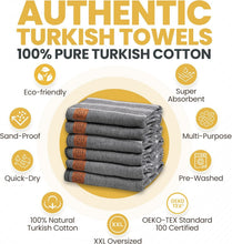 Load image into Gallery viewer, Lightweight Discover of Comfort - 6 Quick-Dry Turkish Beach Towels 70 x 38''