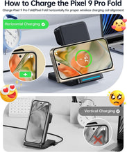 Load image into Gallery viewer, 3-in-1 Foldable Wireless Charger for Google Pixel Watch &amp; Phones - Fast Charging