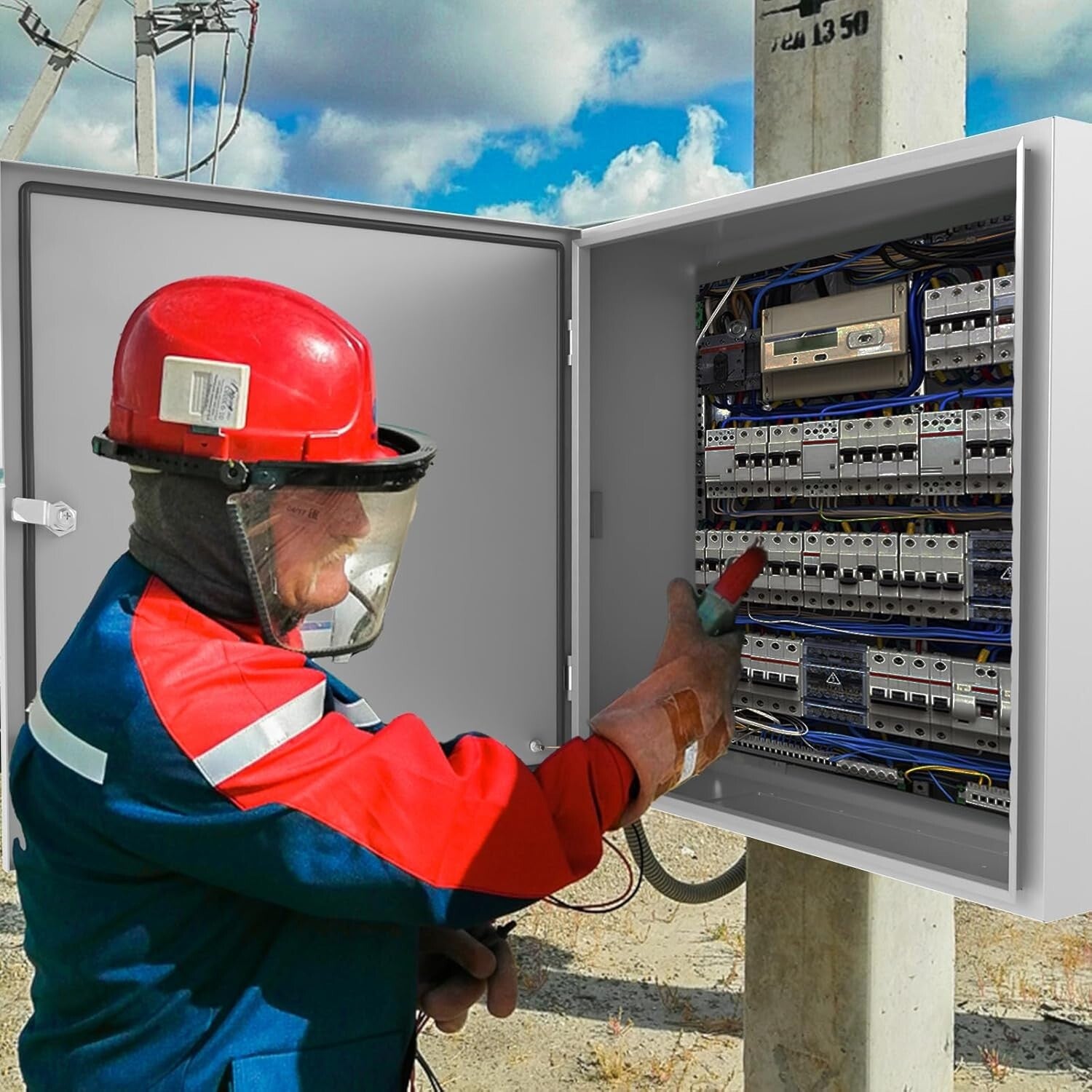 NEMA 4X Waterproof Electrical Box 24x24x8'' for Secure Outdoor Installation