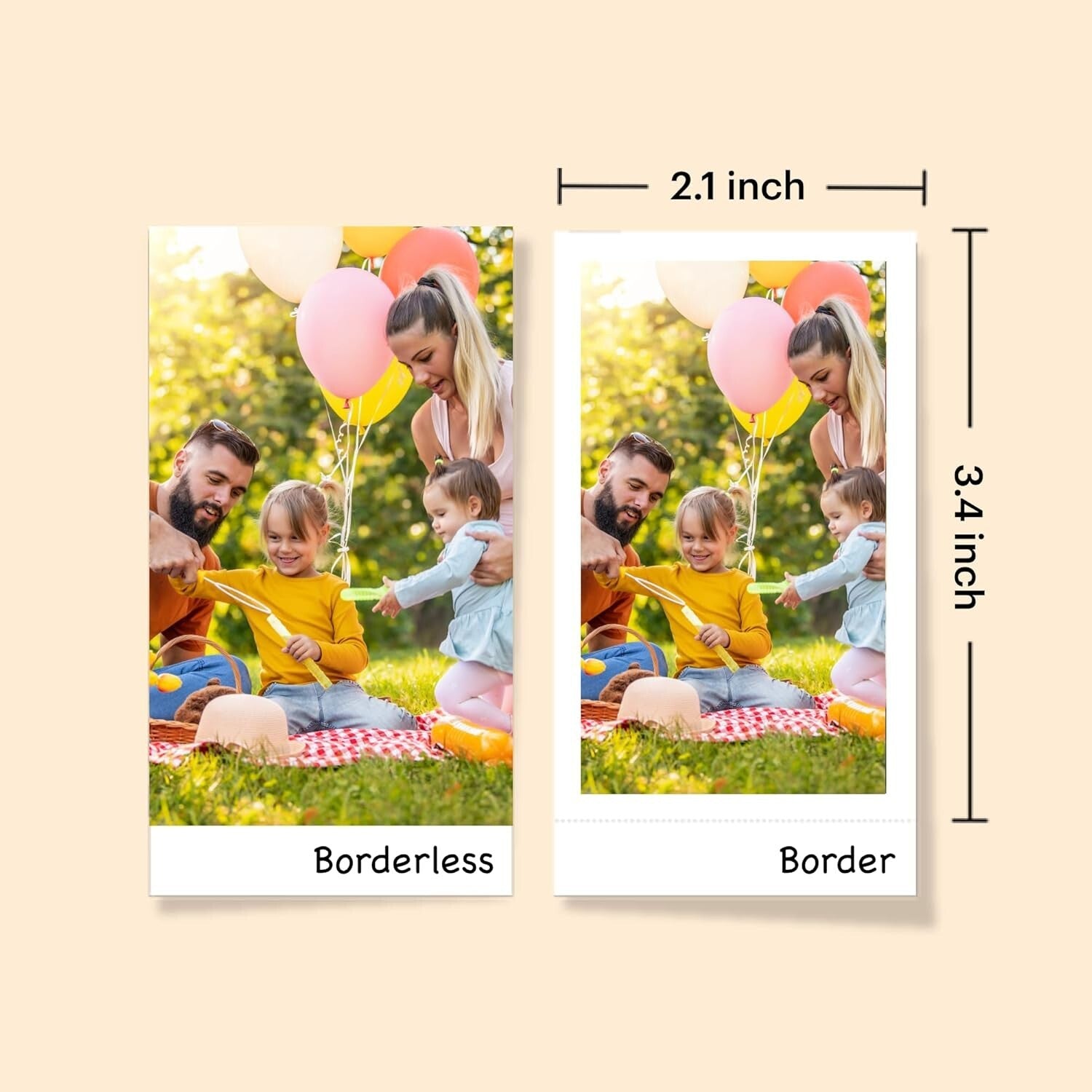 Compact Bluetooth Photo Printer - 4PASS Technology & 68 Sheets Bundle in Yellow