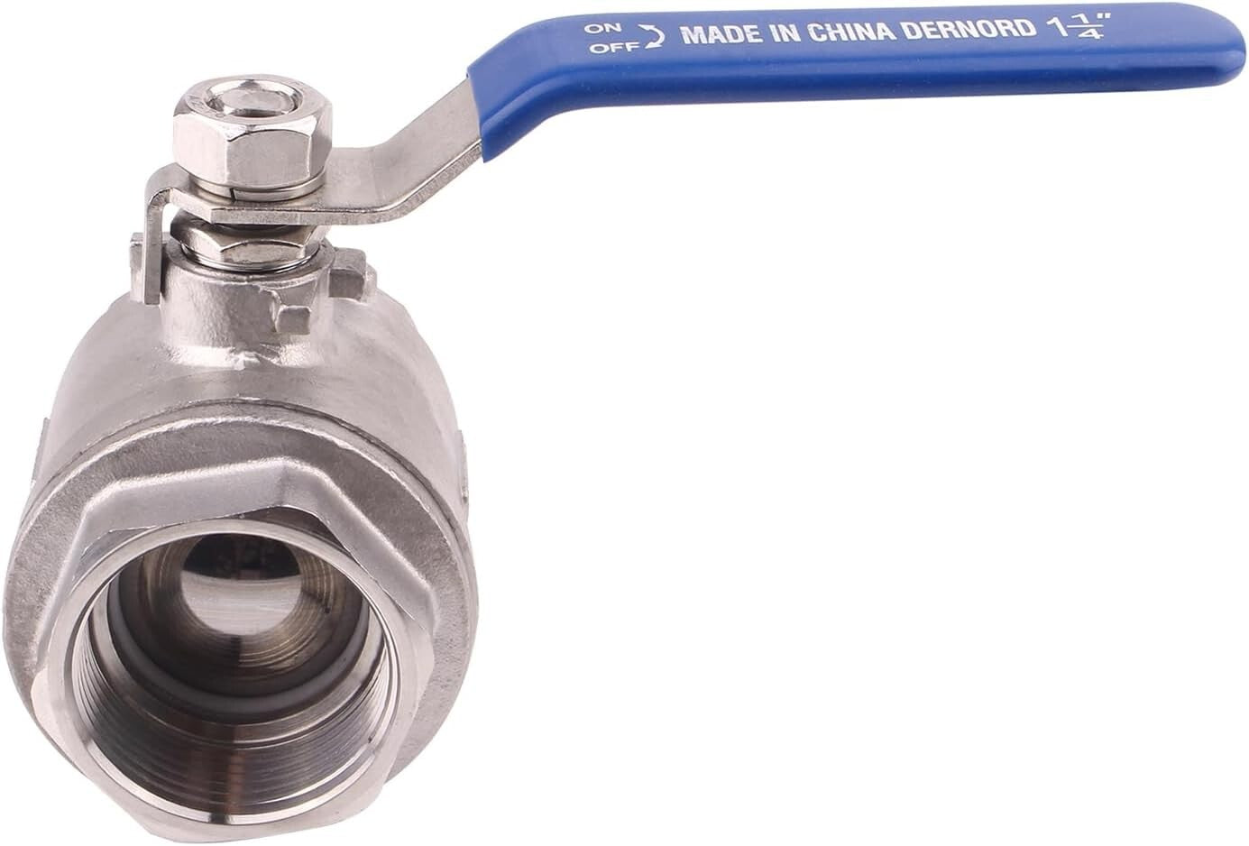 High Pressure 1-1/4" Stainless Steel Ball Valves with Insulated Handles (2-Pack)