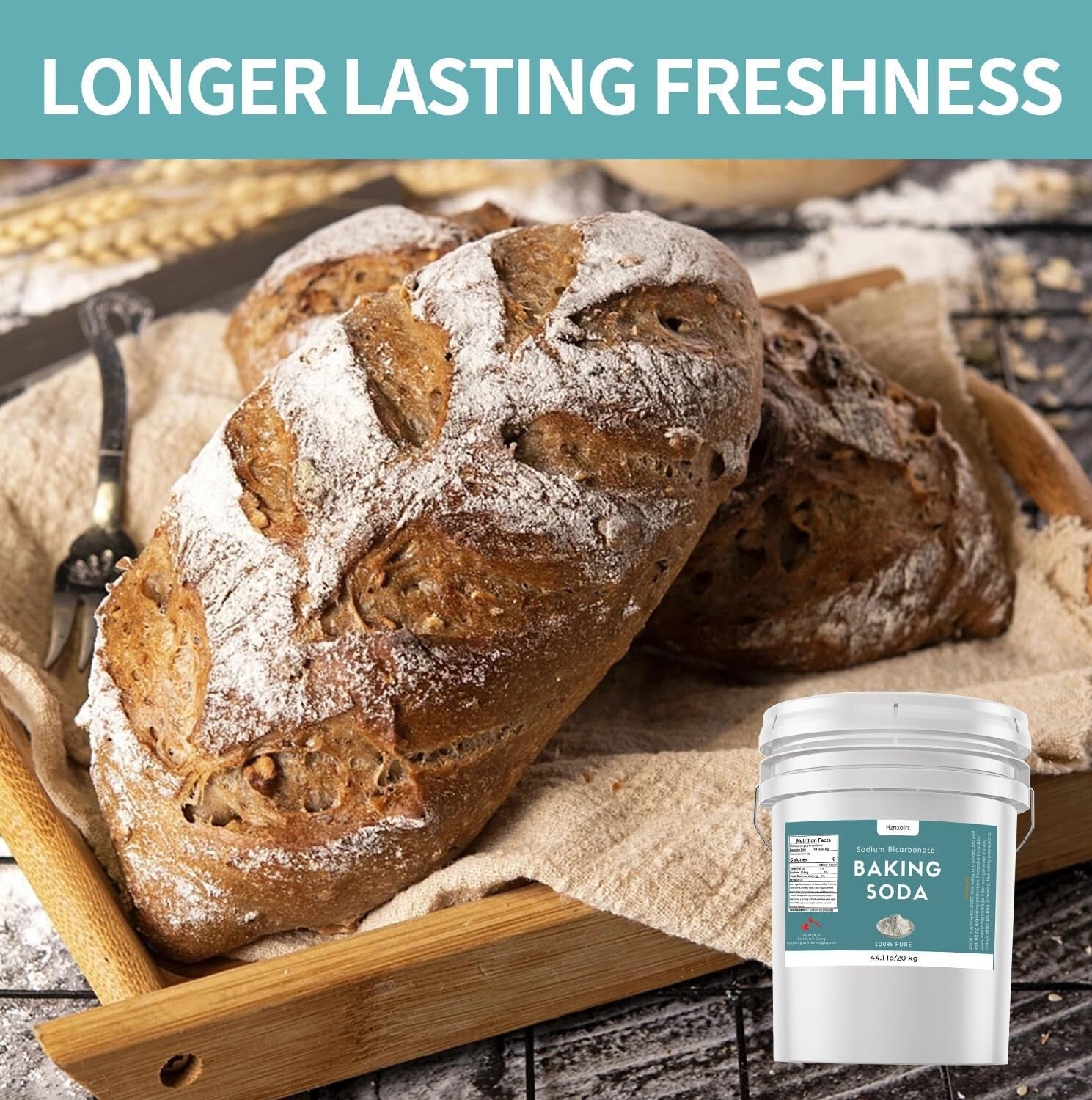 Versatile 44.1 lb Baking Soda Powder - Improve Baked Goods & Freshen Up Spaces