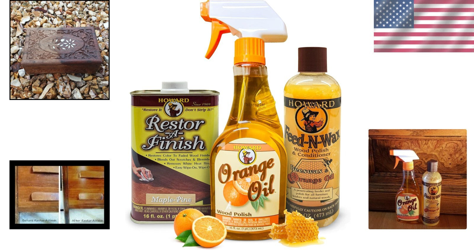 Complete Mahogany Wood Restoration Kit - High-Gloss Finish for Furniture