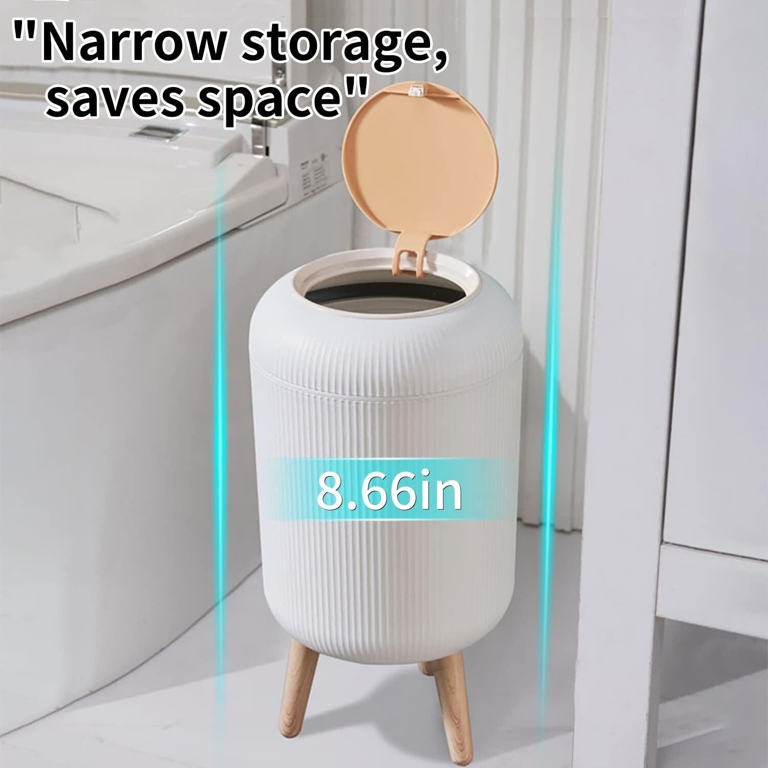 Stylish 10L Round Trash Can with Odor-Proof Lid - Easy Maintenance Solution