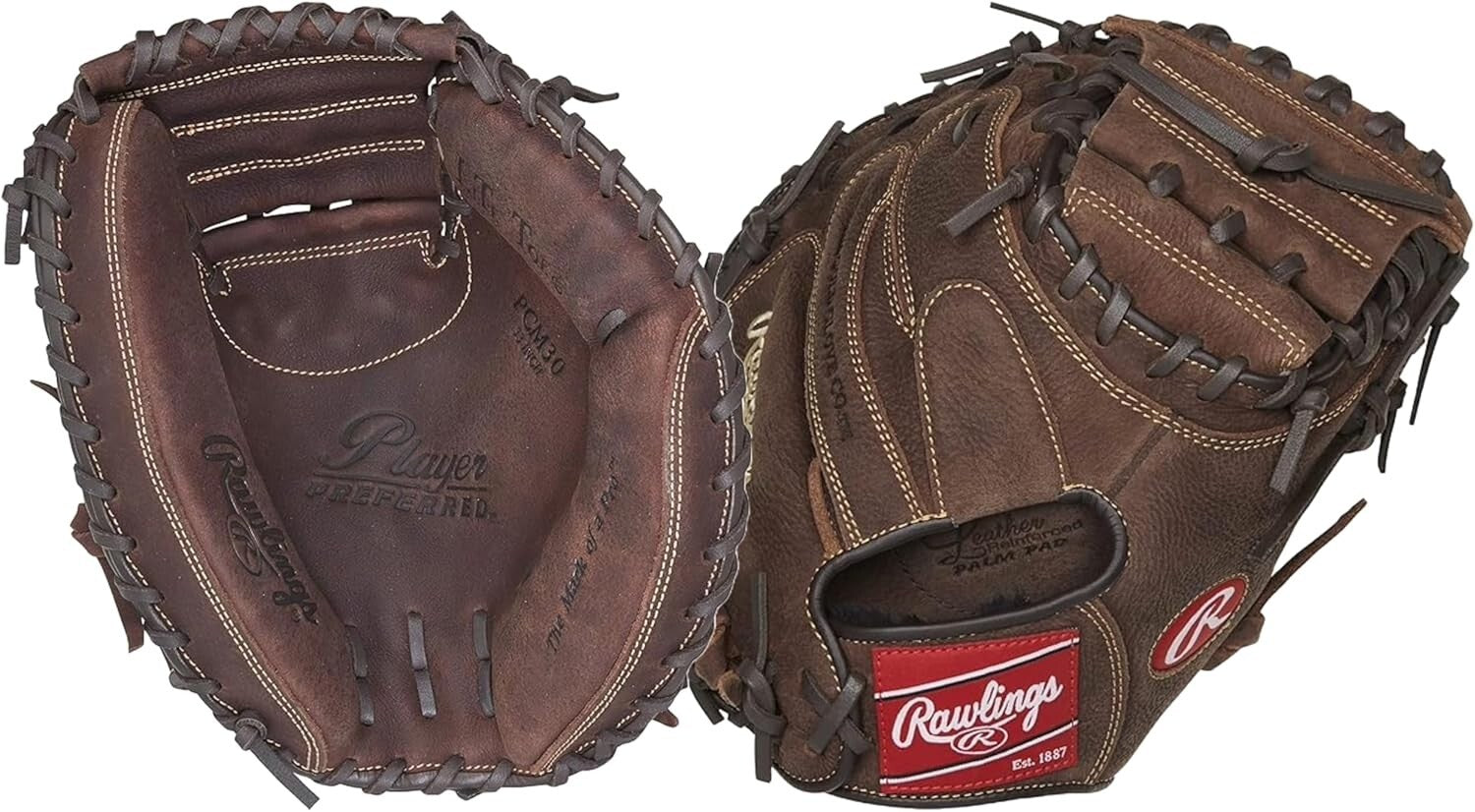 33-Inch Adult Catcher's Mitt - Durable Faux Leather for Baseball & Softball